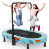 ANCHEER Foldable Trampoline, Mini Rebounder Trampoline with Adjustable Handle, Indoor/Garden/Workout Cardio, Parent-Child Twins Trampoline Max 220Lbs