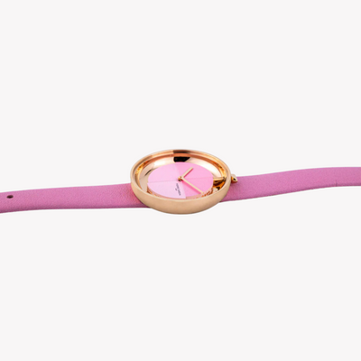 Pierre Cardin Women's Pink Leather Watch, Rose Gold Case | CMA.0004-2
