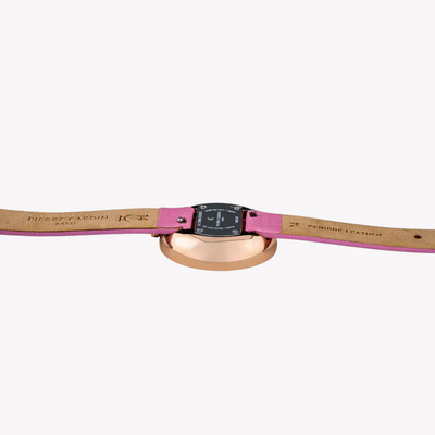 Pierre Cardin Women's Pink Leather Watch, Rose Gold Case | CMA.0004-3