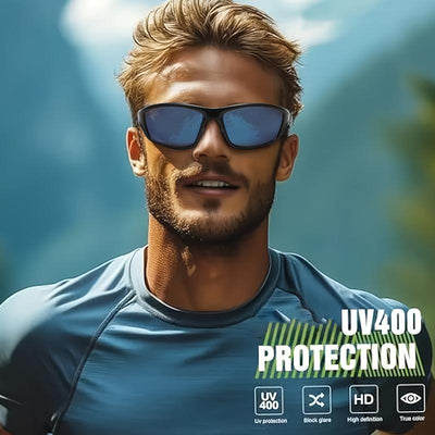 Paleshy 4 Pack Polarized Sports Sunglasses for Men & Women UV400 Protection Wrap-Around Design for Cycling Fishing Driving 4Pcs