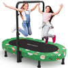 ANCHEER Foldable Trampoline, Mini Rebounder Trampoline with Adjustable Handle, Indoor/Garden/Workout Cardio, Parent-Child Twins Trampoline Max 220Lbs
