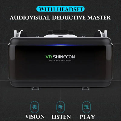 Google Cardboard VR Headset 3D Stereo Virtual Reality Glasses for IOS & Android Phones with Game Joystick Support
