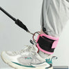 Ankle straps with adjustable D-ring cuffs for fitness workouts