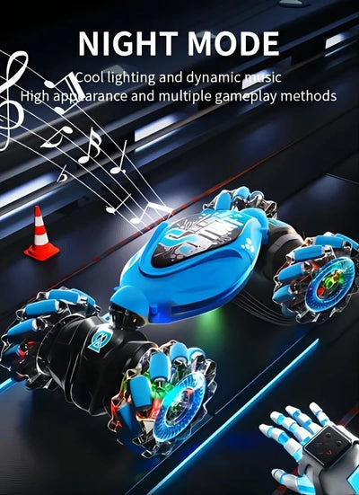 Remote control toy car, dual controller, handle remote control and bracelet remote control, supporting gesture operation.