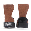 Cowhide palm guard gym grips with wrist wraps for weightlifting