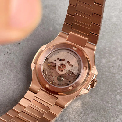 Tandorio 40mm rose gold square watch with sapphire crystal and automatic movement