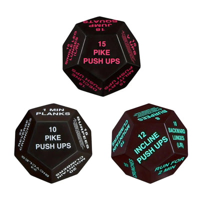 Fitness Dice Exercise Dice Cardio Plyometrics Stretching Workout Game Dice Bodyweight Sports Dice for Beginners Gym Men Women
