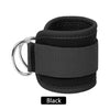 Ankle straps with adjustable D-ring cuffs for fitness workouts
