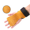 Cowhide palm guard gym grips with wrist wraps for weightlifting