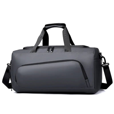 Large sports travel duffel bag with shoe storage and multiple compartments