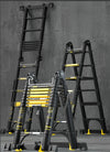 New Herringbone Telescopic Ladder Aluminum Alloy Thickened Engineering Folding  Multifunctional Portable Lifting Floor Ladder