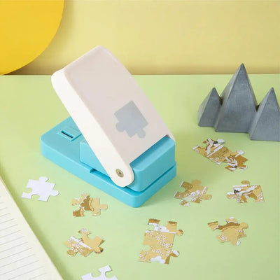 Mini puzzle cutting tool for DIY crafts, scrapbooking, and art projects