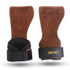 Cowhide palm guard gym grips with wrist wraps for weightlifting