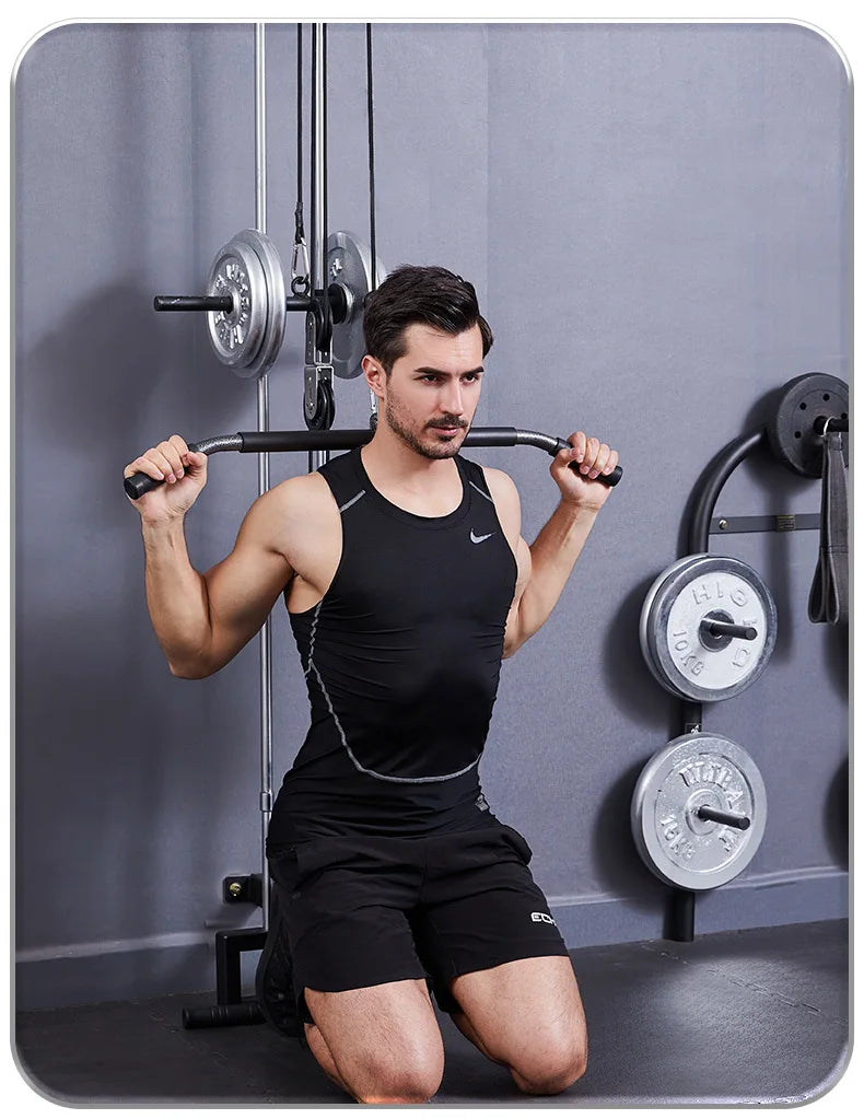 Fitness equipment with lower handle, straight pull rod, long pull rod, high pull rod, weight-bearing trainer handle accessories