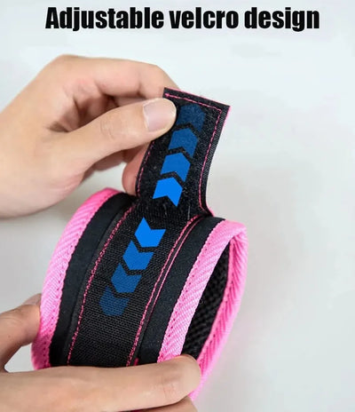 Ankle straps with adjustable D-ring cuffs for fitness workouts