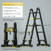 New Herringbone Telescopic Ladder Aluminum Alloy Thickened Engineering Folding  Multifunctional Portable Lifting Floor Ladder