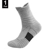 Anti-slip breathable cotton football socks for men, sizes 39-45