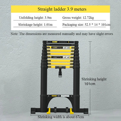 New Herringbone Telescopic Ladder Aluminum Alloy Thickened Engineering Folding  Multifunctional Portable Lifting Floor Ladder
