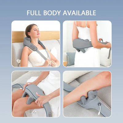 Foreverlily Wireless Neck And Back Massager Cervical Relaxing Shawl Kneading Massage for Trapezius Pain Relief