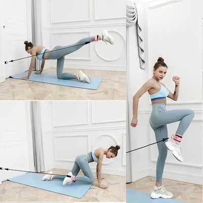 Adjustable fitness ankle straps for gym workouts