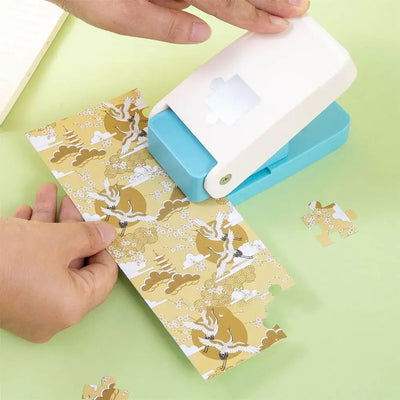 Mini puzzle cutting tool for DIY crafts, scrapbooking, and art projects