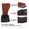 Cowhide palm guard gym grips with wrist wraps for weightlifting
