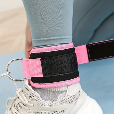 Adjustable fitness ankle straps for gym workouts