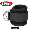 Ankle straps with adjustable D-ring cuffs for fitness workouts