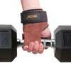 Cowhide palm guard gym grips with wrist wraps for weightlifting