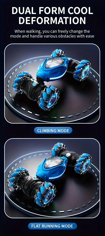 Remote control toy car, dual controller, handle remote control and bracelet remote control, supporting gesture operation.