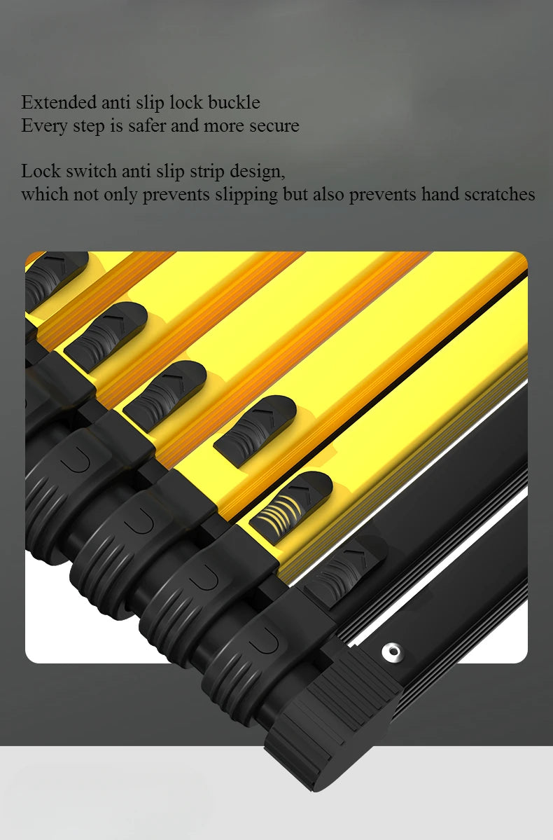 New Herringbone Telescopic Ladder Aluminum Alloy Thickened Engineering Folding  Multifunctional Portable Lifting Floor Ladder