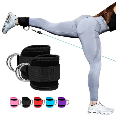 Adjustable fitness ankle straps for gym workouts