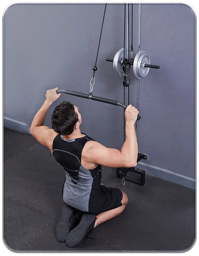 Fitness equipment with lower handle, straight pull rod, long pull rod, high pull rod, weight-bearing trainer handle accessories