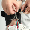 Ankle straps with adjustable D-ring cuffs for fitness workouts
