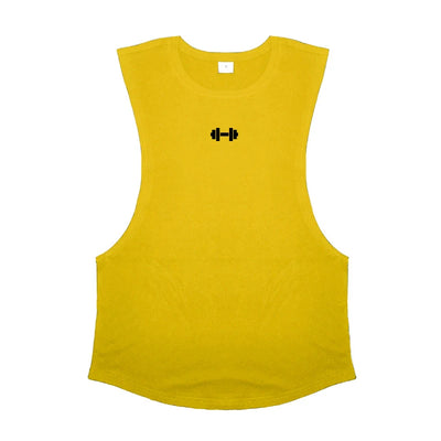 Men's cotton sleeveless gym vest for bodybuilding and workouts