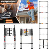 2.6m Telescopic Ladder Stainless Steel Convenient Extendable Folding Ladder,Easy To Carry, Suitable For Pulling Walls, Changing