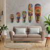 African mask wall art for bar or garden décor