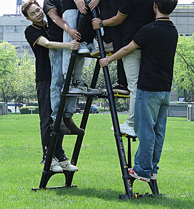 New Herringbone Telescopic Ladder Aluminum Alloy Thickened Engineering Folding  Multifunctional Portable Lifting Floor Ladder