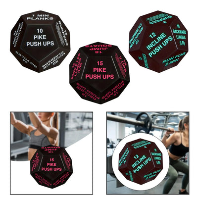 Fitness Dice Exercise Dice Cardio Plyometrics Stretching Workout Game Dice Bodyweight Sports Dice for Beginners Gym Men Women
