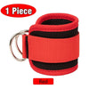Ankle straps with adjustable D-ring cuffs for fitness workouts