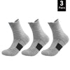 Anti-slip breathable cotton football socks for men, sizes 39-45