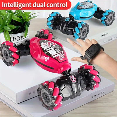 Remote control toy car, dual controller, handle remote control and bracelet remote control, supporting gesture operation.