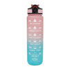 1pc 1000ml Large Capacity Gradient Water Bottle,Water Bottle with Straw 1 Litre Leakproof with Time Marker,for Sports Fitness