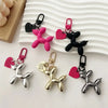 Y2K balloon dog keychain for girls