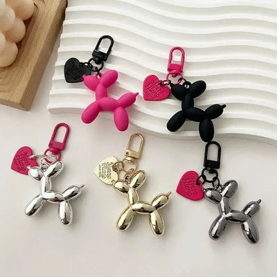 Y2K balloon dog keychain for girls