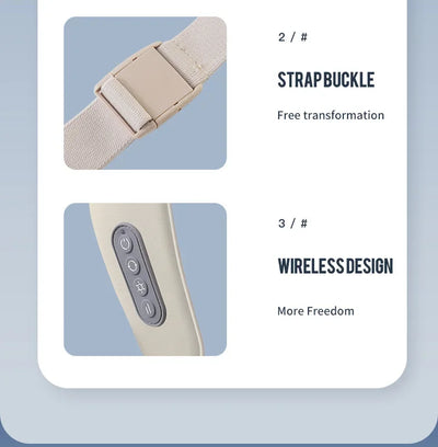 Foreverlily Wireless Neck And Back Massager Cervical Relaxing Shawl Kneading Massage for Trapezius Pain Relief