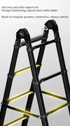 New Herringbone Telescopic Ladder Aluminum Alloy Thickened Engineering Folding  Multifunctional Portable Lifting Floor Ladder
