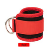 Ankle straps with adjustable D-ring cuffs for fitness workouts