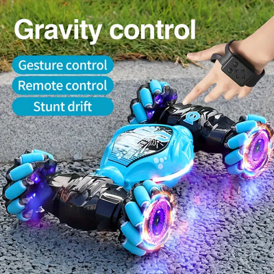 Remote control toy car, dual controller, handle remote control and bracelet remote control, supporting gesture operation.