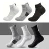 Anti-slip breathable cotton football socks for men, sizes 39-45